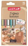 Uniball Signo - Pochette 5 Stylos roller - encre gel