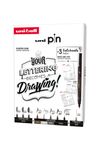 Uniball - Coffret de 8 feutres de précision pour le dessin - Edition lettering 