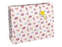 Clairefontaine Excellia - Sac cadeau - 37,3 x 11,8 x 27,5 cm - magie - rose