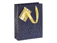 Clairefontaine Premium - Sac cadeau - 17 x 6 x 22 cm - bleu nuit