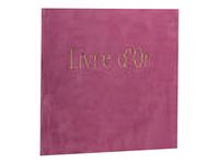 Exacompta Skandi - Livre d'or - 21 x 19 cm - 140 pages - vieux rose