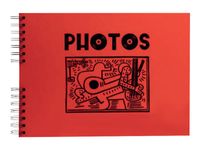 Exacompta Musicart - Album photo spiralé - 50 pages - 32 x 22 cm - rouge