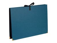 Exacompta OfficeByMe - Trieur extensible 18 compartiments A4 - fermeture à ruban - bleu canard