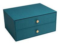 Exacompta OfficeByMe - Module de classement 2 tiroirs - pour A4+ - bleu canard