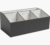 Exacompta OfficeByMe - Organiseur de bureau 4 compartiments - noir