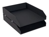 Exacompta OfficeByMe - Lot de 2 corbeilles à courrier - pour A4+ - noir