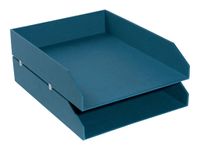 Exacompta OfficeByMe - Lot de 2 corbeilles à courrier - pour A4+ - bleu canard