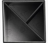 Exacompta OfficebyMe - Pot à crayons 3 compartiments - 10,7 x 9 x 9 cm - noir