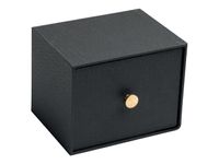 Exacompta OfficeByMe - Boîte à photos/fiches A6 - 1 tiroir - 4 intercalaires - noir