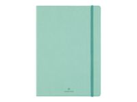 Oberthur Carmen - Cuaderno - costura de separación - bolsillo - A6 - papel marfil - lined - mint cover - sintético