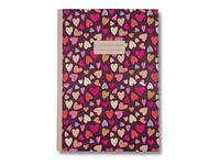 Blue Art Grenadine Heart - Carnet de notes 14,8 x 21 cm - 96 pages - jolis cœurs