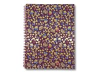 Blue Art Grenadine Heart - Carnet de notes à spirale ligné - 15 x 21 cm - 120 pages - jardin fleuri