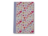 Blue Art Grenadine Heart - Carnet de notes ligné - 13 x 21 cm - 192 pages - jolis cœurs