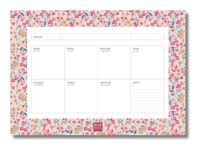 Blue Art Mr & Mrs Clynk Lila - Agenda 1 semaine sur 2 pages - 19 x 27 cm - jardin fleuri