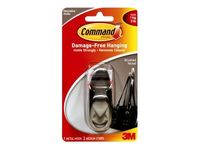 Command Forever Classic Medium - Crochet autocollant - nickel brossé