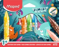 Maped Jungle Fever - 12 Crayons de cire WAX en pochette carton