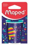 Maped Pixel Party - Taille-crayons canette - 2 trous (blister 100% carton) - disponible dans différentes couleurs