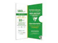 Clairefontaine - Pochette papier à dessin recyclé - 10 feuilles - A3 - 180 gr