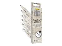 Online Save My World - Pack de 6 crayons HB - couleurs assorties