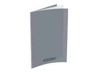Conquérant Classique - Cahier polypro 24 x 32 cm - 48 pages - grands carreaux (Seyes) - gris