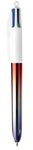 BIC 4 Couleurs - 1 Stylo à bille 4 couleurs Gradient Bleu Blanc Rouge - 1 mm