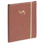 Agenda de bureau spiralé 16 mois All in One - 1 semaine sur 2 pages - 15 x 21 cm - rose - Exacompta