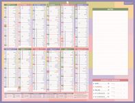 Calendrier Emploi du Temps Famille Medium - 32 x 42 cm - Bouchut