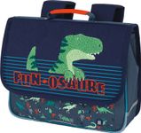 Cartable maternelle Dino - 35 cm - 1 compartiment - bleu et gris - Oberthur