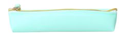 Trousse rectangulaire School Soft Touch - 1 compartiment - turquoise - Carpentras