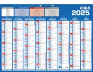 Calendrier bancaire 8 mois par face - 40,5 x 55 cm - bleu - Bouchut