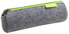 Trousse ronde Yellow Neon - 1 compartiment - gris - Exacompta