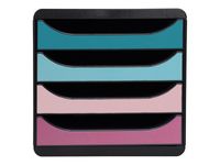 Exacompta Skandi - Module de classement 4 tiroirs - couleurs assorties