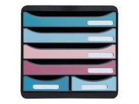 Exacompta Skandi - Module de classement 6 tiroirs - couleurs assorties