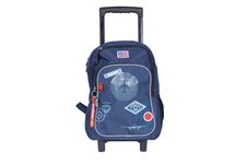 Sac à dos à roulettes KIP Aviator - 2 compartiments - bleu marine - Kid'Abord