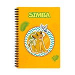 Cahier de textes à spirale Le Roi Lion - 18 x 22 cm - jaune - Bagtrotter