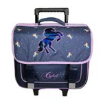 Cartable à roulettes Cybel - 2 compartiments - bleu - Bagtrotter