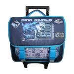 Cartable à roulettes Jurassic World - 2 compartiments - bleu - Bagtrotter