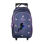 Sac à dos à roulettes Cybel - 2 compartiments - bleu - Bagtrotter