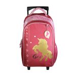 Sac à dos à roulettes Cybel - 2 compartiments - rose - Bagtrotter