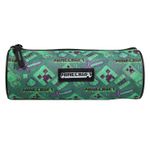 Trousse ronde Minecraft - 1 compartiment - vert - Bagtrotter
