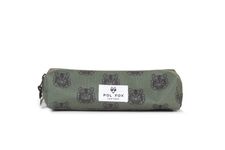 Trousse ronde Tiger - 1 compartiment - vert - Pol Fox