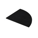 Artarredi Presto - Elemento de encimera de mesa - 90° corner (rounded) - negro ceniza