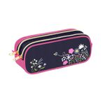Trousse Wildflowers - 2 compartiments - bleu - Viquel
