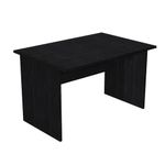 Bureau droit Trend - L120 - Pieds panneaux - plateau imitation frêne noir