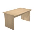 Bureau droit Trend - L120 - Pieds panneaux - plateau imitation chêne