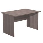 Bureau droit Trend - L120 - Pieds panneaux - plateau imitation frêne Toscan