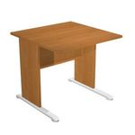 Bureau droit Trend - L80 - Pieds bois - plateau imitation aulne