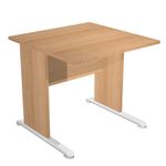 Bureau droit Trend - L80 - Pieds bois - plateau imitation hêtre