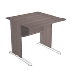 Bureau droit Trend - L80 - Pieds bois - plateau imitation frêne Toscan