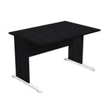 Bureau droit Trend - L120 - Pieds bois - plateau imitation frêne noir